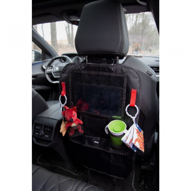 Protection de dossier de voiture de qualité supérieure - Organiseur de siège  arrière pour enfants - Grand compartiment pour tablette iPad - Étanche -  Protection pour siège auto - 2
